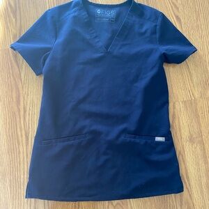 Figs Navy 3 Pocket Top